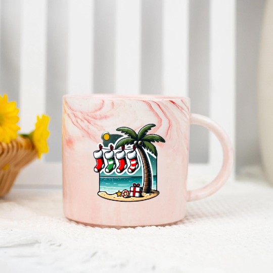 Its Christmas in July folks! Marble Mugs