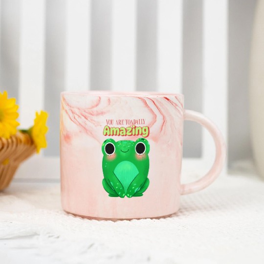 Toad with funny quote Marble Mugs
