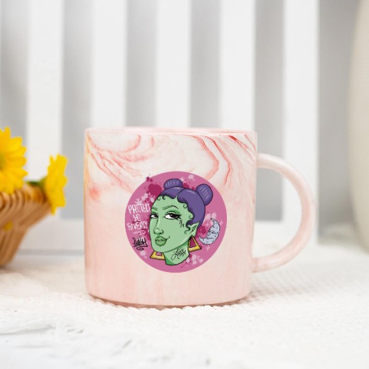 Zombie girl cute Marble Mugs