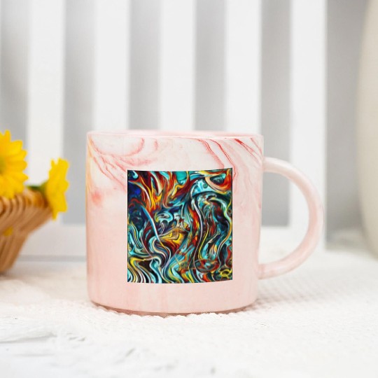 Multi abstrack Marble Mugs