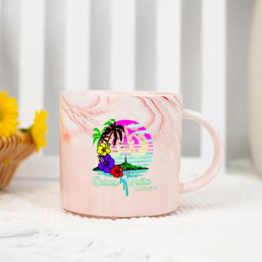 Summer Tropical Paradise Island Vibes Marble Mugs