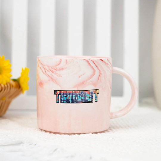 Train Art Number 3 Marble Mugs