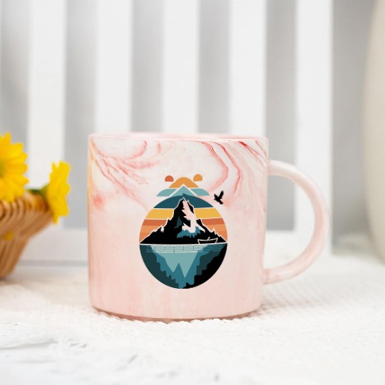 The Mountains Are Calling Classic Marble Mugs