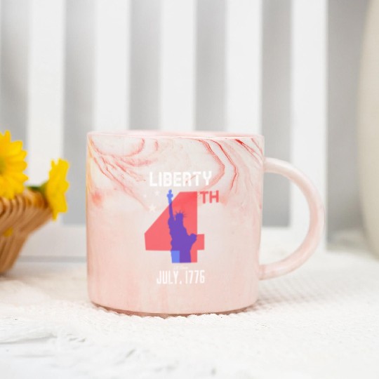 Liberty Been Lit Since July, 1776 4th of July Marble Mugs