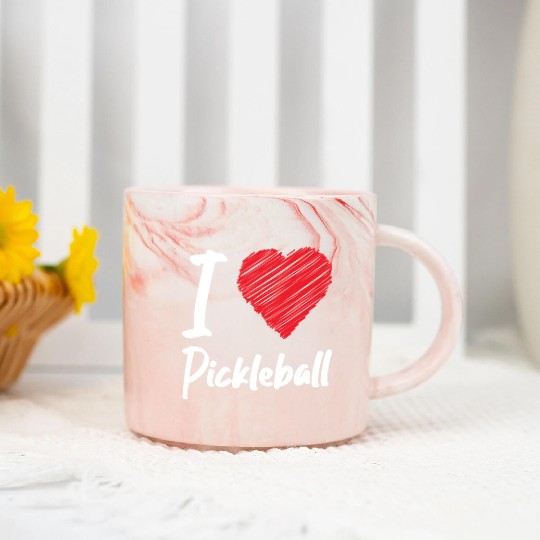 i love pickleball / pickleball lovers gifts Marble Mugs
