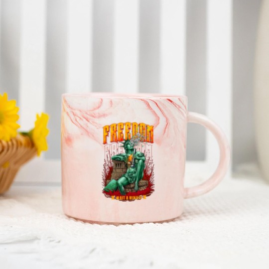 statue of liberty smoking #1 Marble Mugs