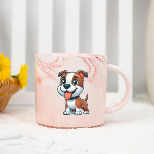 Cute dog pitbull American Staffordshire Terrier Marble Mugs