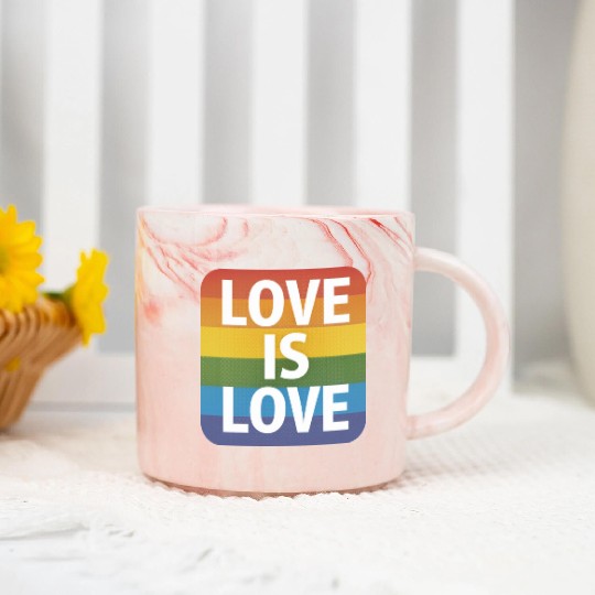 LGBTQ Love is Love Marble Mugs