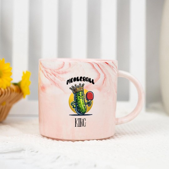 Pickleball King Marble Mugs