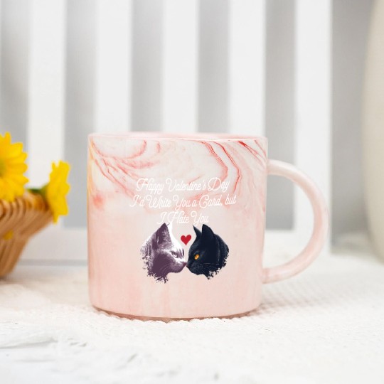 Id Write a Card but I Hate You Funny Valentines Da Marble Mugs