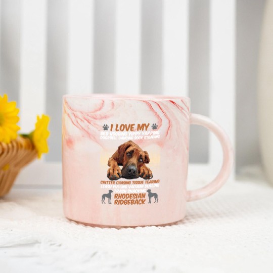 Ridgeback Owner I LOVE MY RHODESIAN RIDGEBACK Marble Mugs