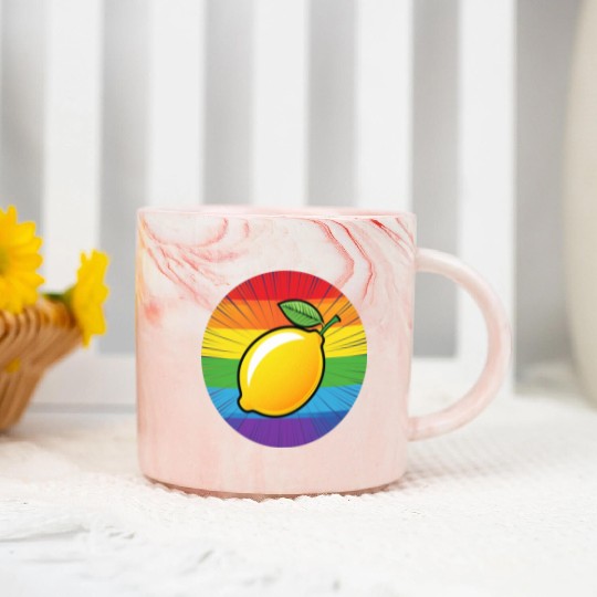 LGBTQ Lemon Marble Mugs