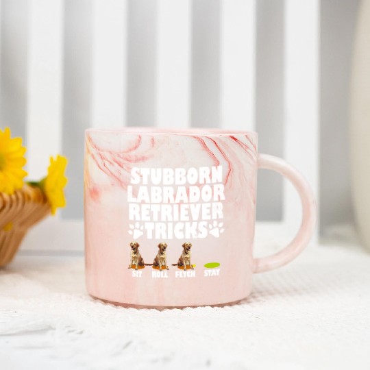 Labrador Dog STUBBORN LABRADOR RETRIEVER TRICKS Marble Mugs