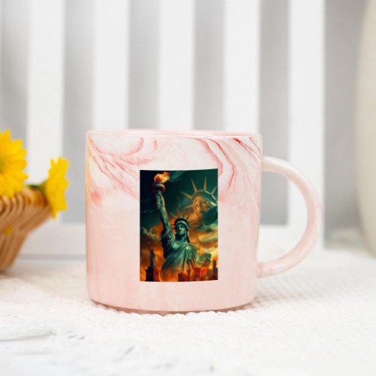 Statue of Liberty in New York USA Marble Mugs