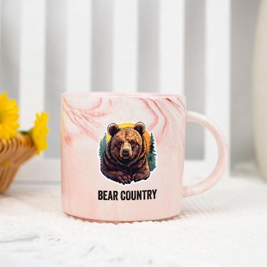bear country Marble Mugs