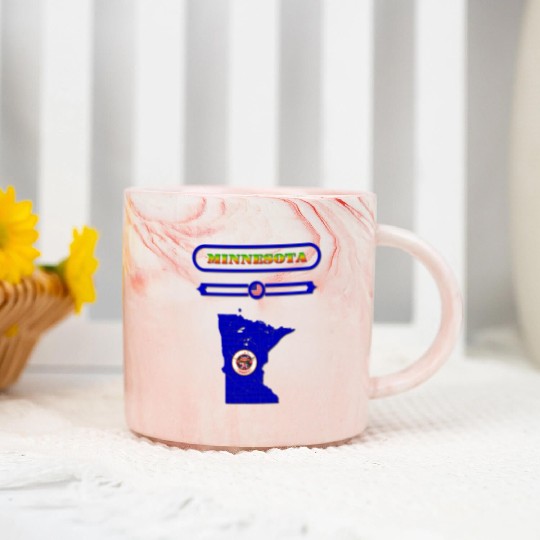 MINNESOTA MAP, MINNESOTA, USA. SAMER BRASIL Marble Mugs