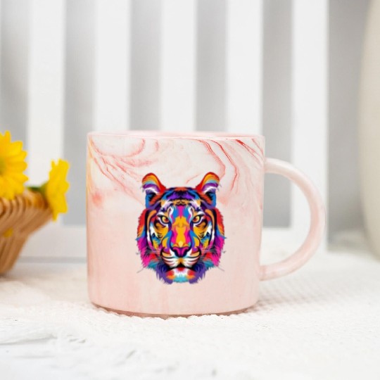 TIGER, TIGER BURNING BRIGHT. Marble Mugs