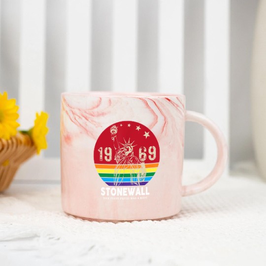 The First Pride Was A Riot 1969 Stonewall LGBTQ Marble Mugs