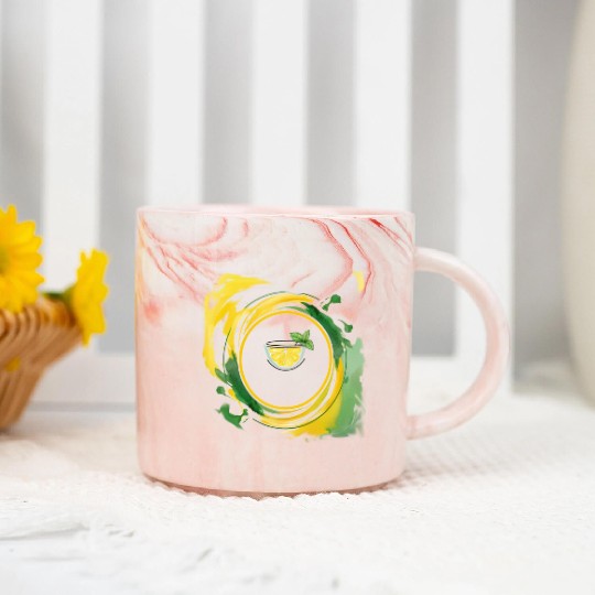 Lemonade in a Glass Marble Mugs
