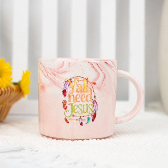 Yall Jesus Christian Faith Religious Marble Mugs