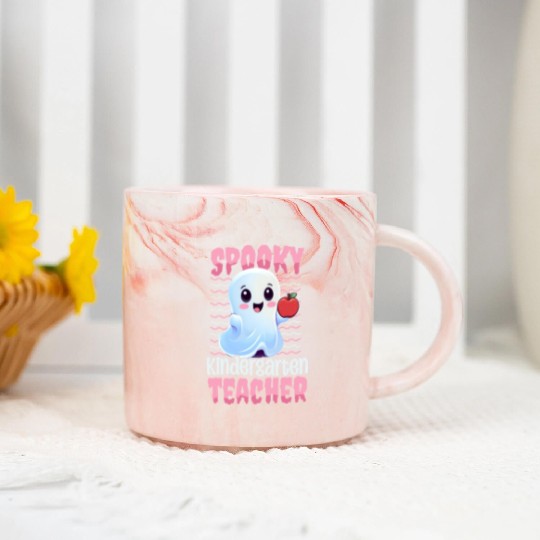 Kindergarten Teacher Spooky Kindergarten Teacher Marble Mugs
