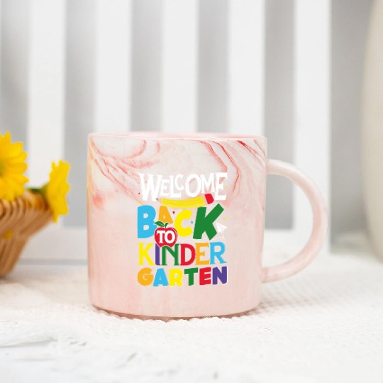 Welcome Back to Kindergarten funny teacher gift Marble Mugs