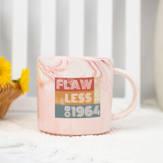 60th birthday Flawless since 08/1964 Marble Mugs