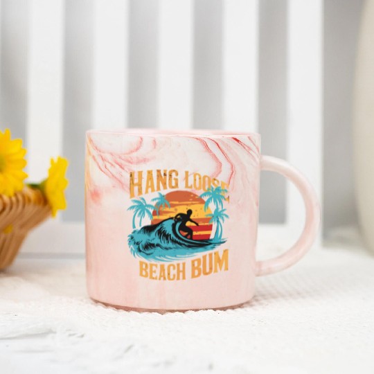 Hang Loose, Beach B Marble Mugs