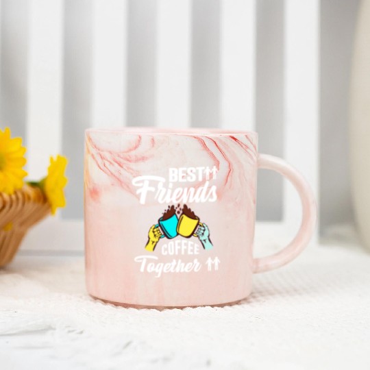 Best Friend Coffee Together - Friendship Day Marble Mugs
