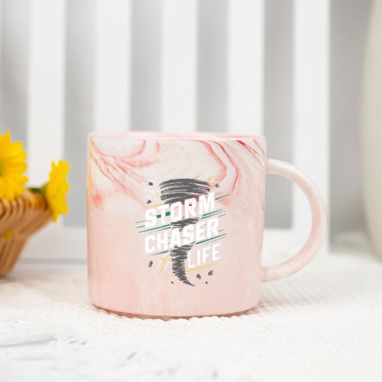 Tornado Chasing Adventures: Embrace Nature's Fury Marble Mugs