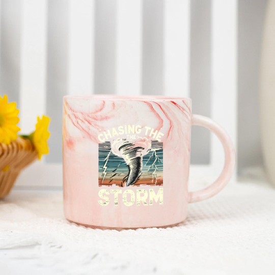 Tornado Chasing Adventures: Embrace Nature's Fury Marble Mugs