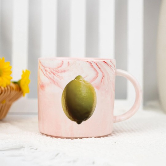 Lemon Realistic Marble Mugs