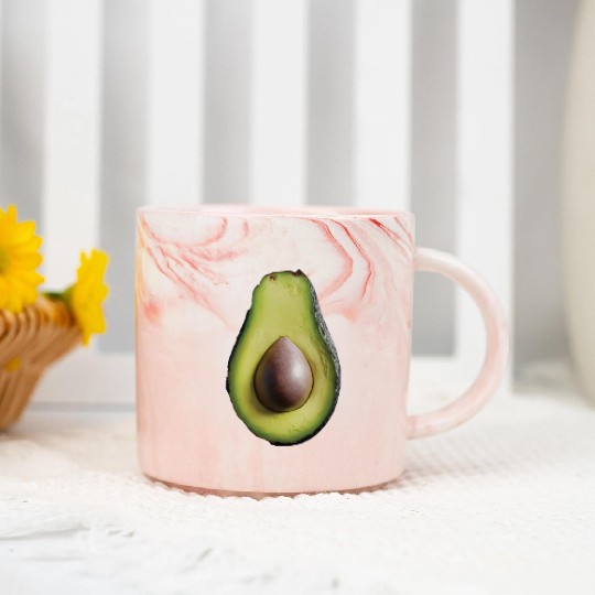 Avocado Realistic Marble Mugs