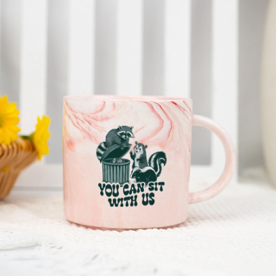 You Can Sit With Us Funny Awesome Marble Mugs