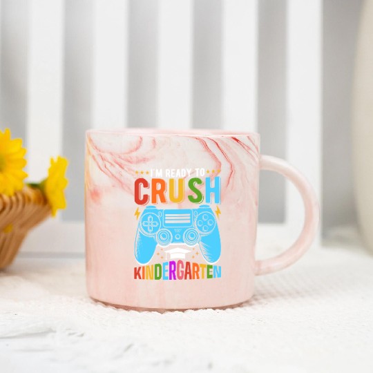 I'M Ready To Crush Kindergarten Back To School Kid Marble Mugs