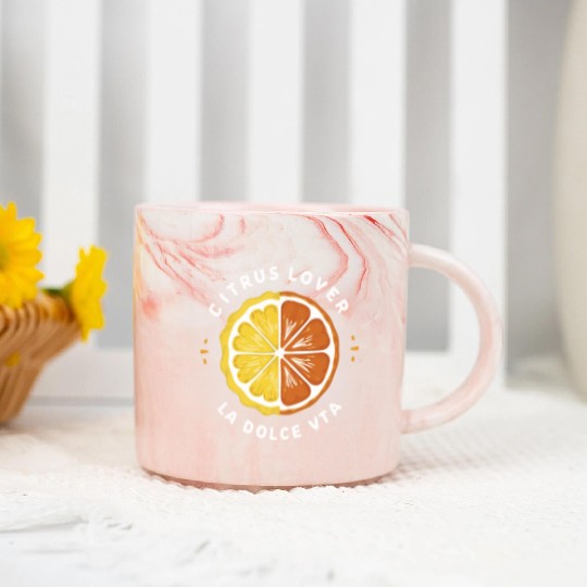 Citrus Lover la Dolce Vita Marble Mugs