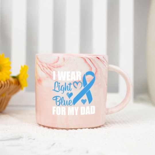 I wear Light Blue for my dad Prostate cancer Marble Mugs
