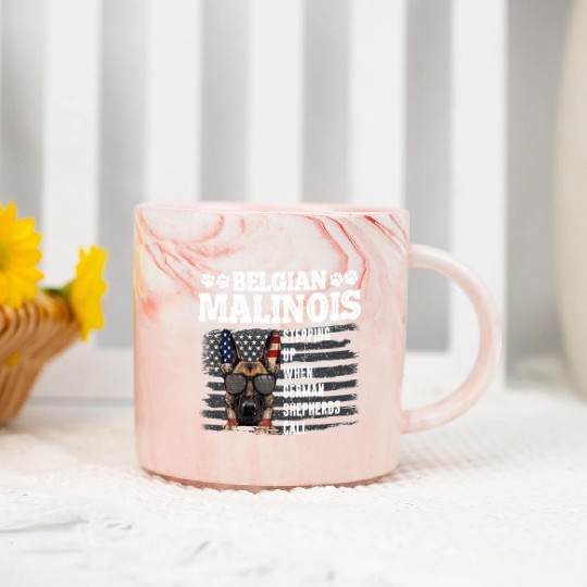 BELGIAN MALINOIS STEPPING UP WHEN SHEPHERDS CALL Marble Mugs