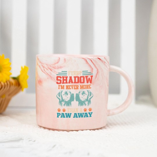 Labrador Owner FURRY SHADOW Funny Labrador Marble Mugs