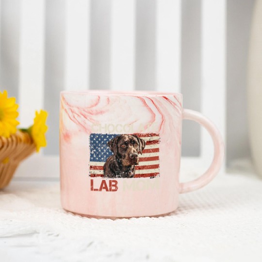 Labrador Retriever CHOCOLATE LAB MOM Labrador Marble Mugs