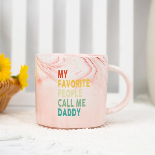 My Favorite People Call Me Daddy Father's Day Marble Mugs