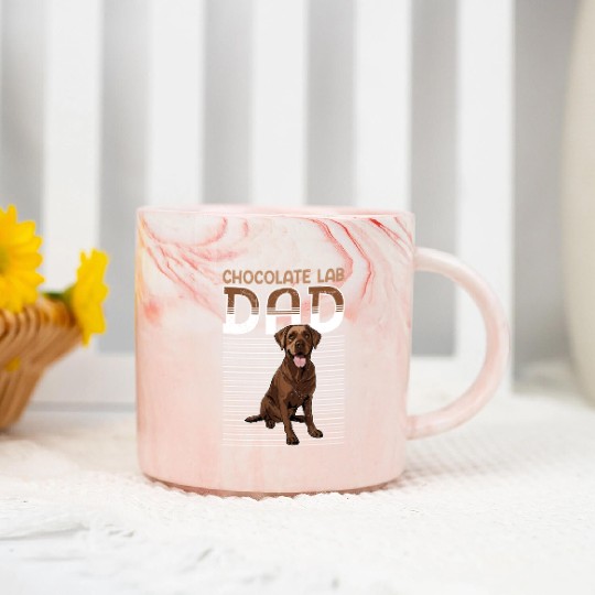 Labrador CHOCOLATE LAB DAD Labrador Owner Marble Mugs