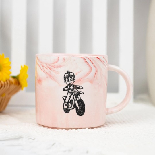 Wheelie Silly: Dirt Bike Comics & Rider Fails 001 Marble Mugs