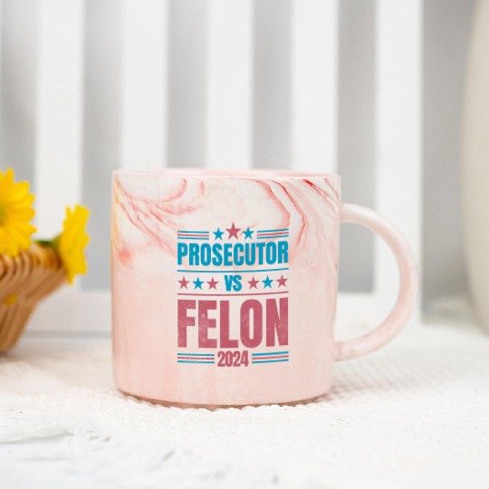 Prosecutor vs Felon Funny Marble Mugs