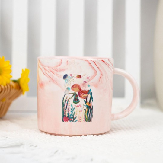 jellyfish girl Marble Mugs
