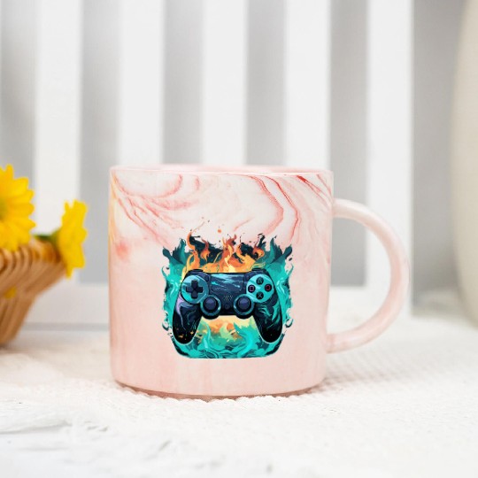 Control all the Things Video Game Controller Marble Mugs