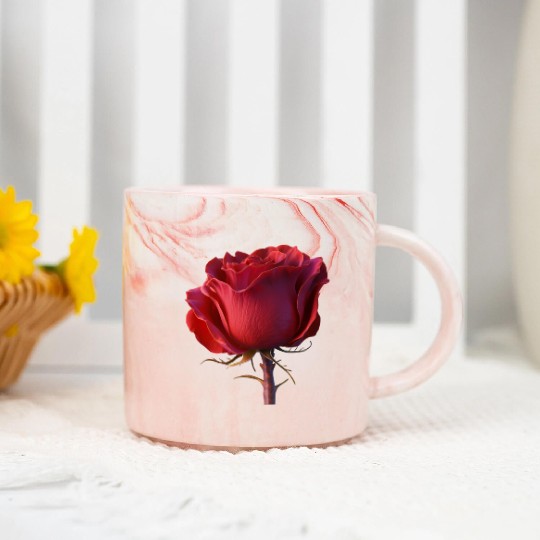 the rose nature design Marble Mugs