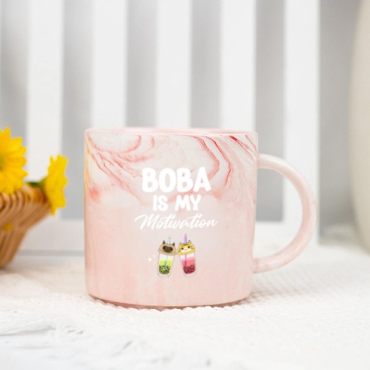 Boba Is My Motivation Bubble Japan K-pop Korean Marble Mugs