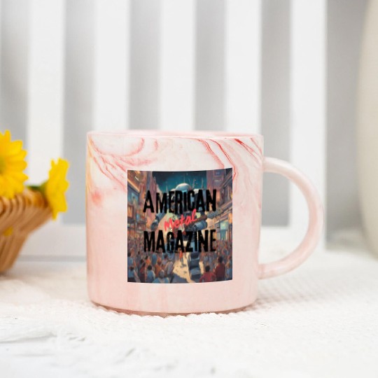 American Metal Magazine Robot Marble Mugs