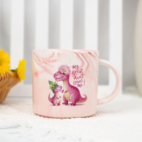 My Great Aunt Loves Me Marble Mugs